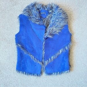 Dolce Cabo Navy Faux Fur Vest